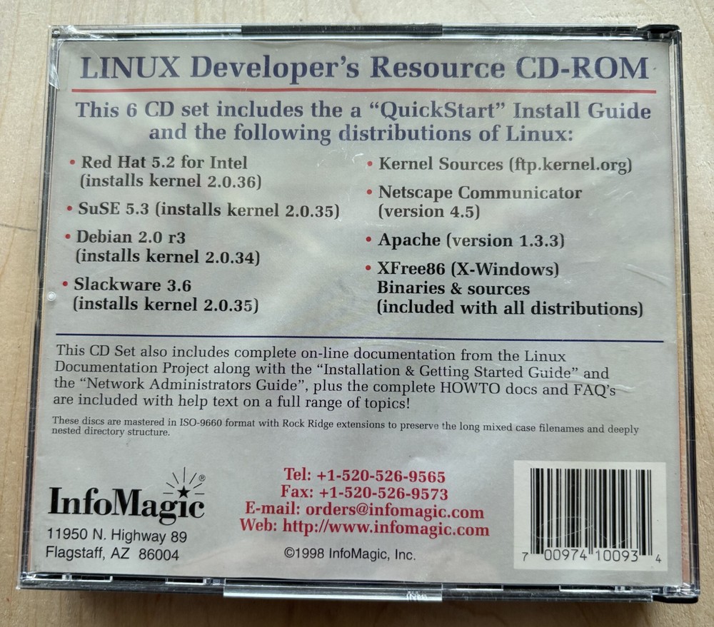 Linux Developer's Resource Infomagic PAINTBALL 6 CD Set Red Hat Slackware Kernel