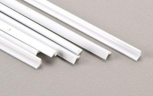 Plastruct Angle Styrene 1/8 (7) - Model Scratch Building Plastic Strips - #90504