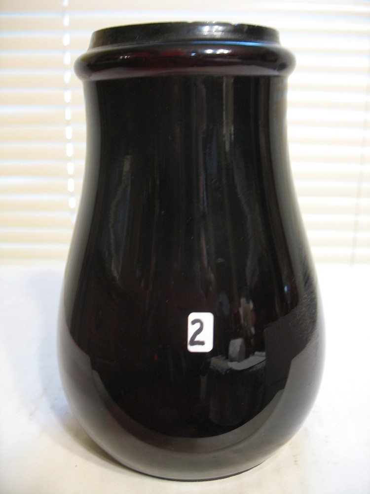 DARK RED GLASS LANTERN GLOBE (#2)