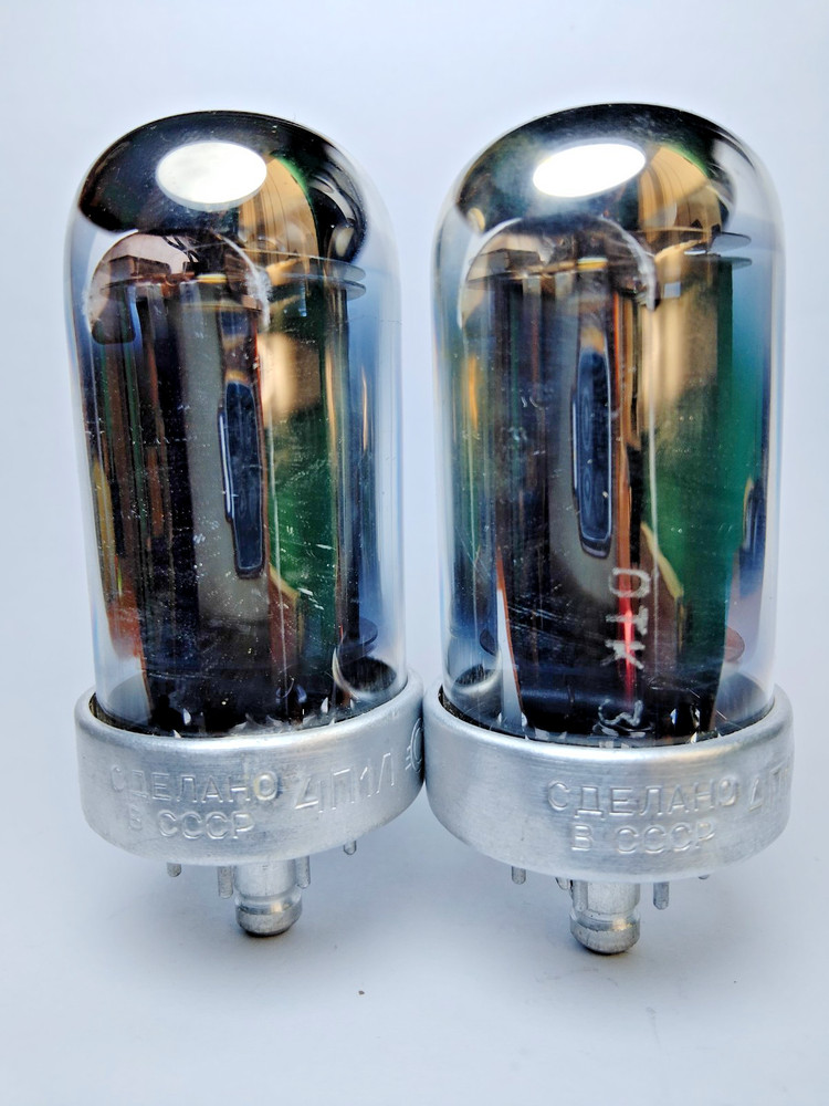 2 pcs 4P1L / 4LS1 /4P6 SVETLANA TUBES Matched Pair Same Date 06.1976