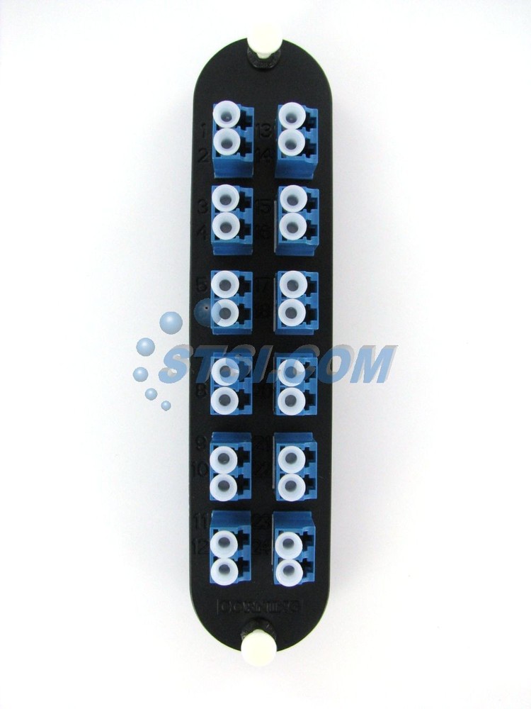 Corning CCH-CP24-A9 Patch Panel, 12 LC Duplex OS2 Singlemode Adapters BULK ~STSI