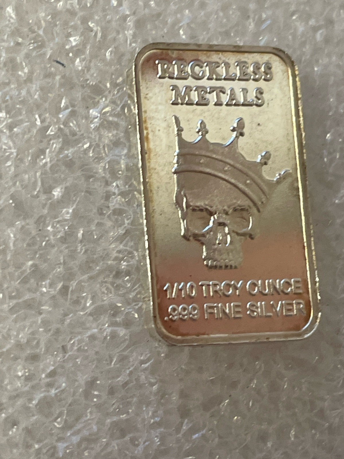 Reckless Metals 1/10th Oz .999 Fine Silver Bar