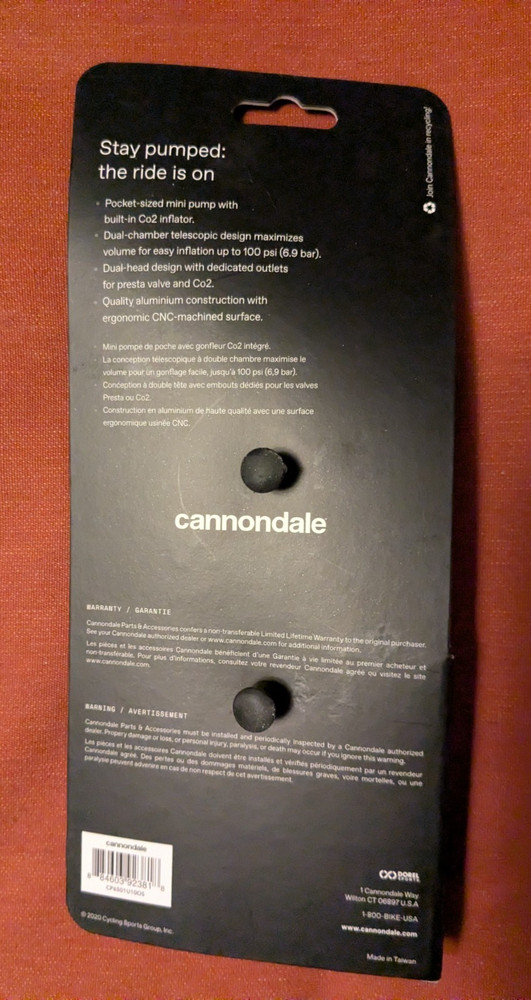 Cannondale Co2 Road Mini Pump