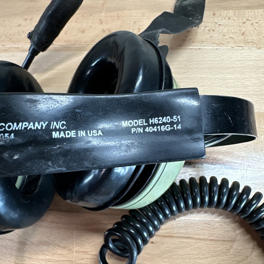 David Clark Aviation Headset Model H6240-51 Untested