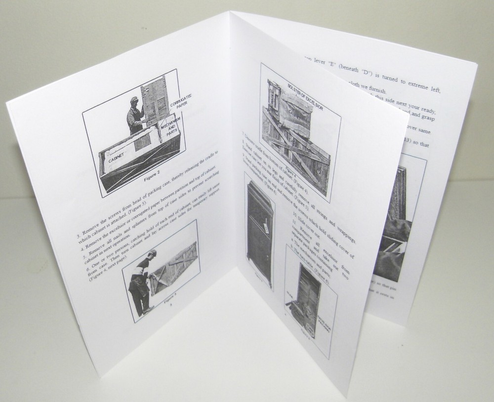 Edison Disc A250 Phonograph Operation and Set Up Instruction Manual Copy