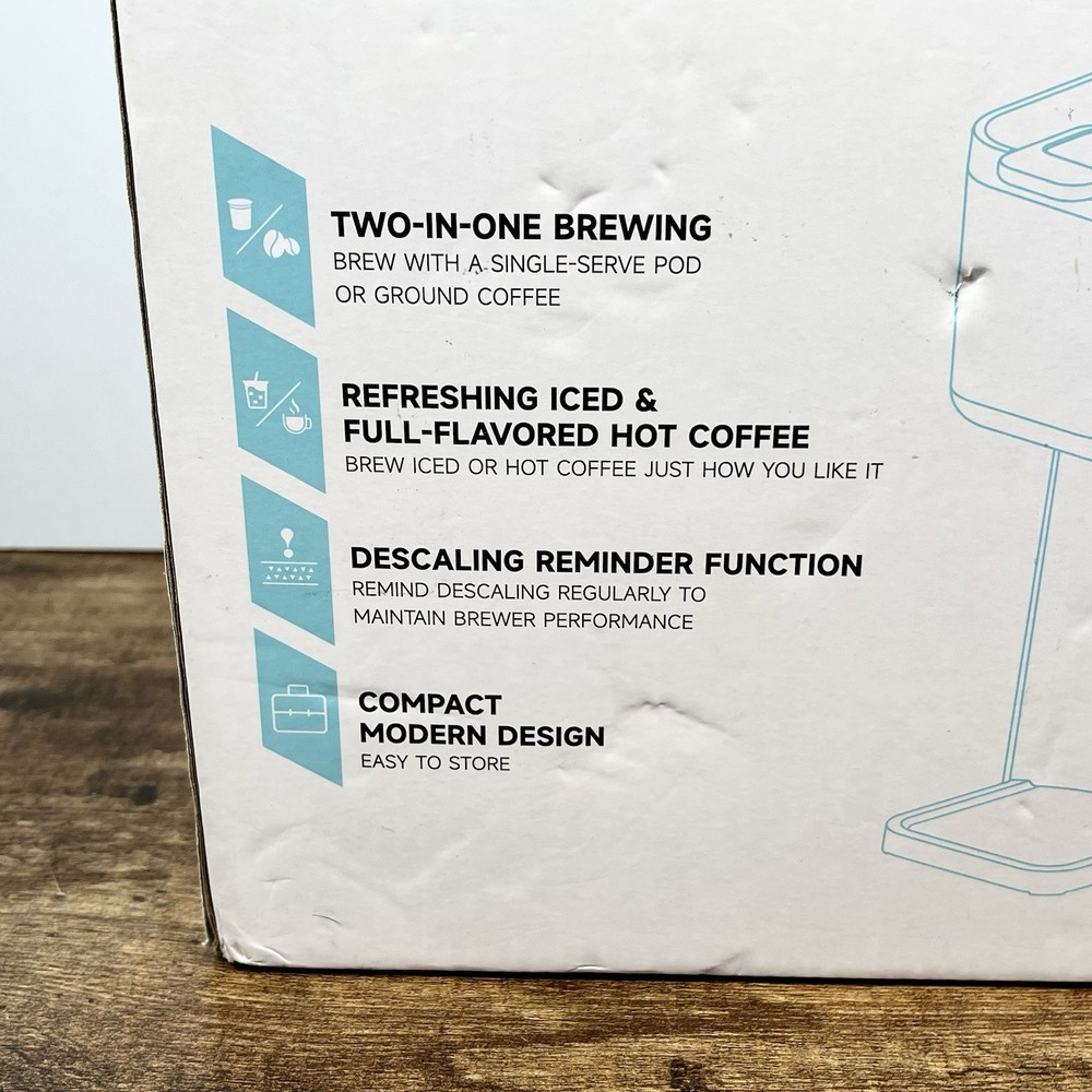 Tastyle K310IC Mini Single Serve Hot & Iced Coffee Maker - Black Version 2.0