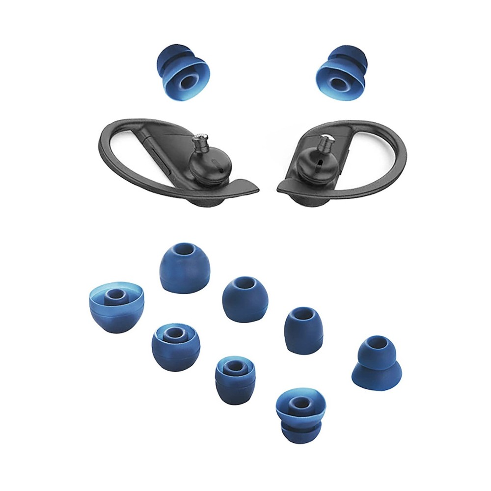 Replacement Eartips Silicone Earbuds Buds Set Earplug large, Navy Blue