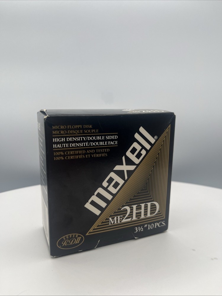 SEVEN Maxell MF2HD 3.5" Micro Floppy Disks High Density Double Sided 7-Pack