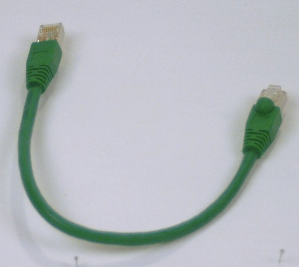 1'ft CAT6a Green Network Ethernet Patch Double Shielded SSTP Cable Lan copper