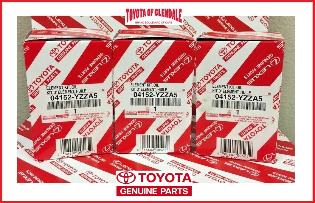 TOYOTA 4RUNNER, FJ CRUISER, TUNDRA OIL FILTER SET OF (3) GENUINE OEM 04152-YZZA5