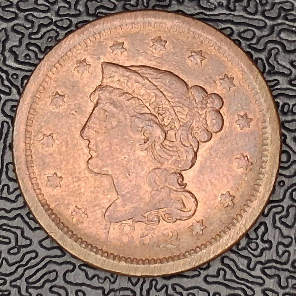 1852 1C Braided Hair Large Cent
