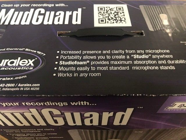 Auralex Acoustics Audio MudGuard for Studio Microphone Isolation Shield NEW
