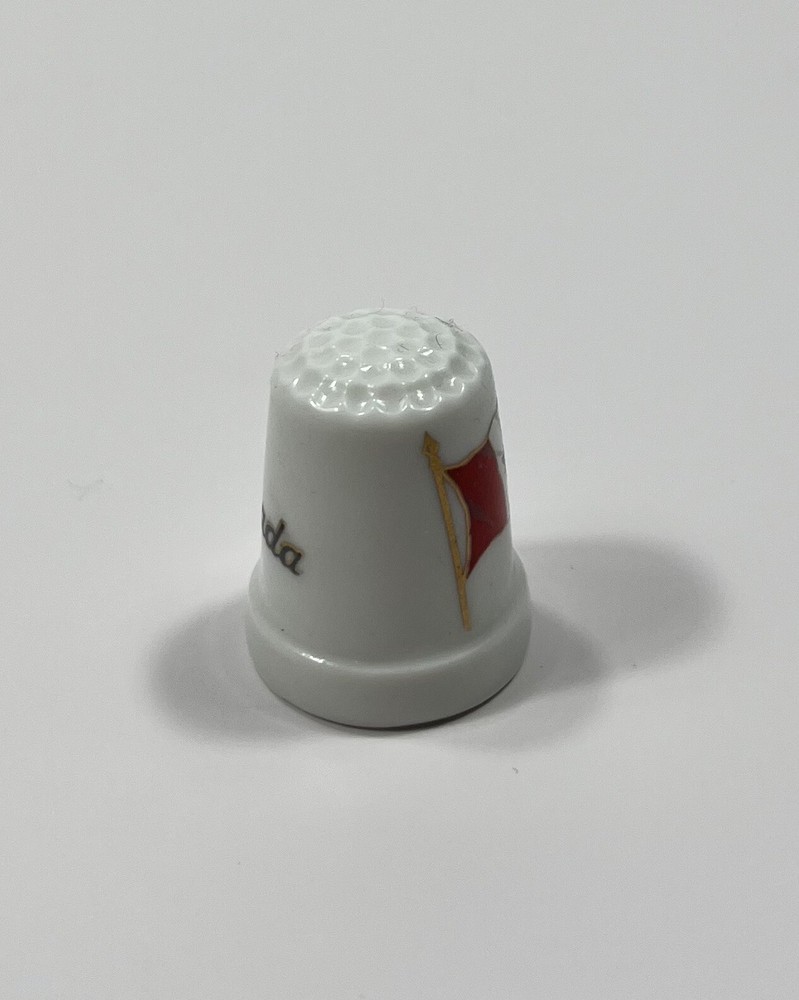 Canada Porcelain Thimble Canadian Flag