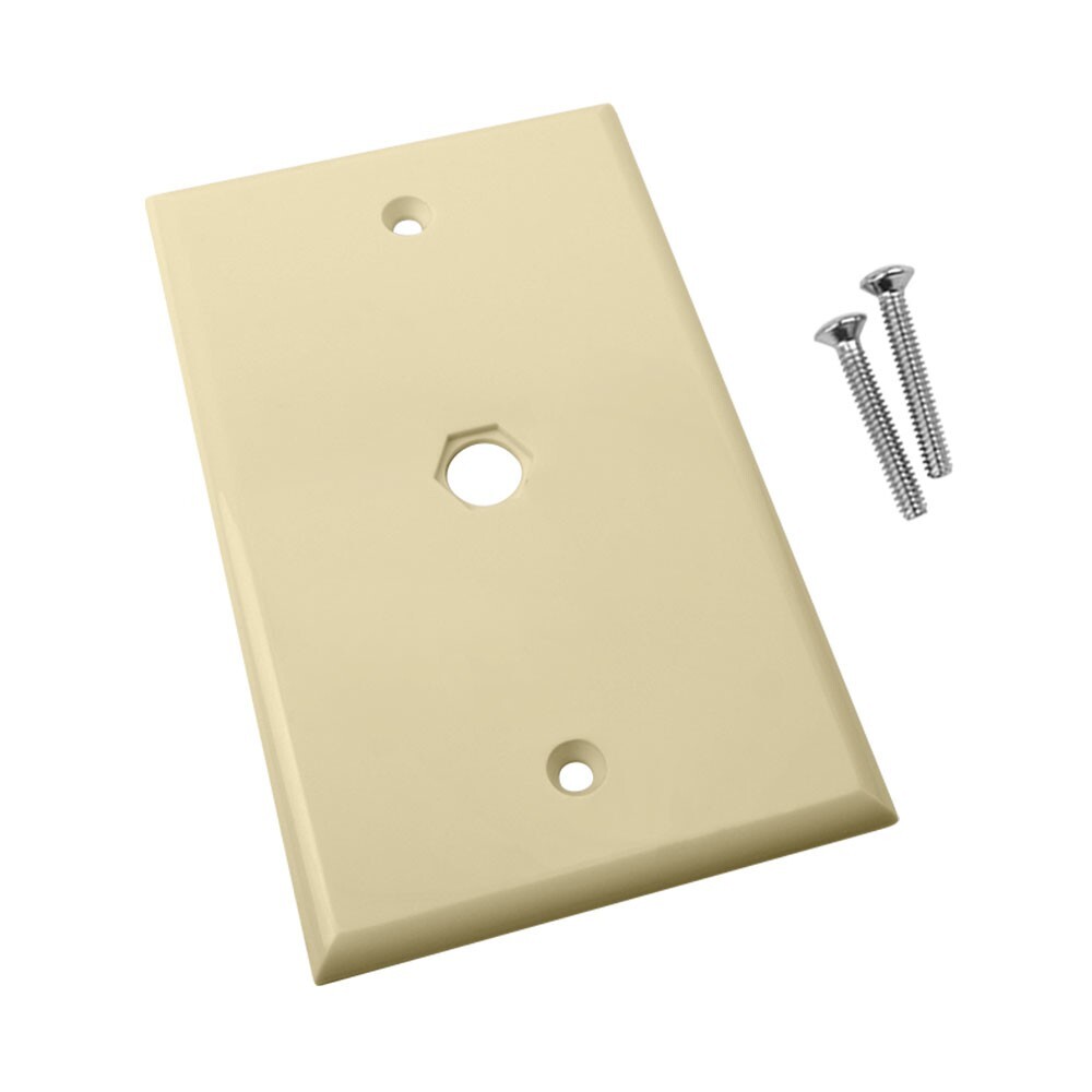 Construct Pro Standard Wall Plate with .4-inch Opening (Ivory)