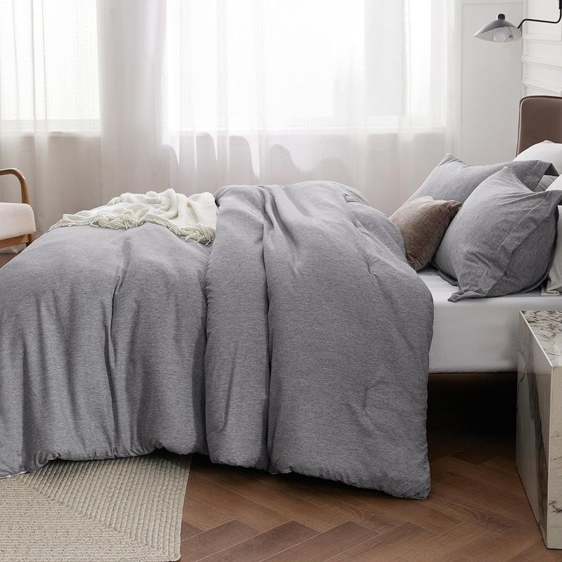 Microfiber Queen Comforter Set Soft Lightweight Bedding W/ Pillow Shams New