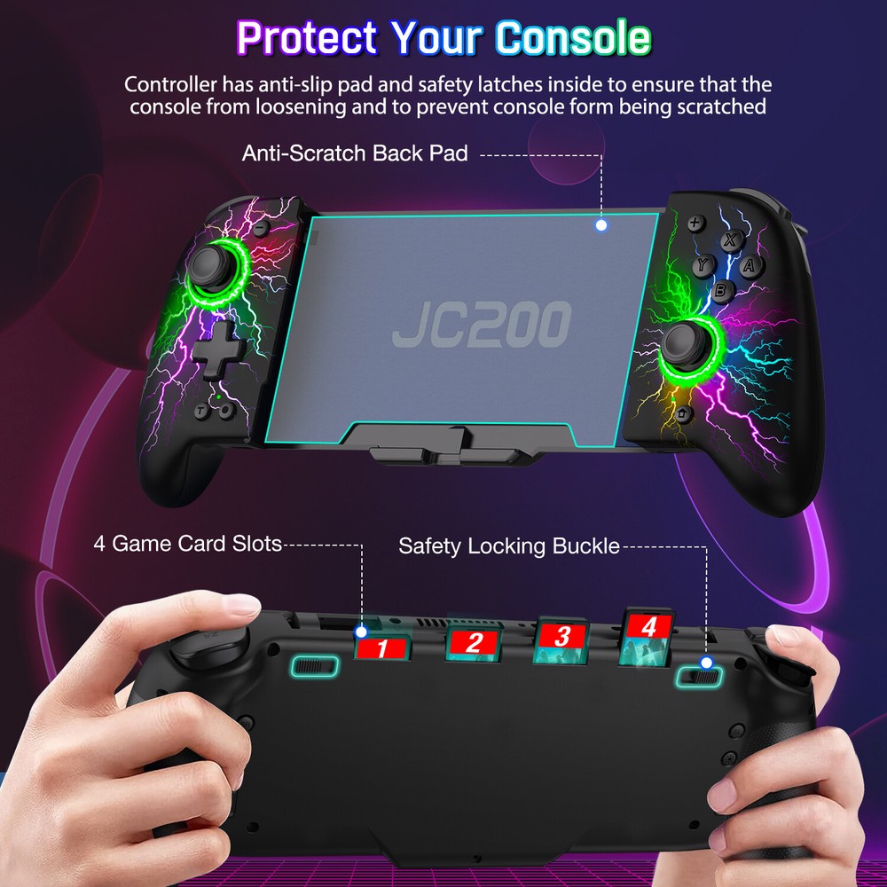 Switch Controller for Nintendo Switch/OLED,Full-Size Grip Wireless Switch Joypad