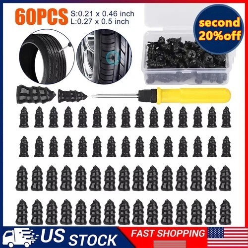 Tire Repair Screws for Car – Emergency Tire Puncture Repair Nails,（60PCS/120PCS）