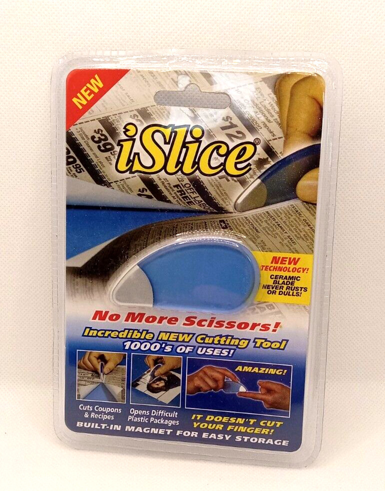 iSlice - Incredible NEW Cutting Tool!  No more Scissors! Ceramic Blade- NEW