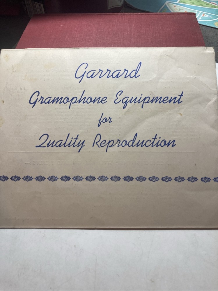 Garrard three speed single record Playing Unit Instructions Model TA And T B3f2