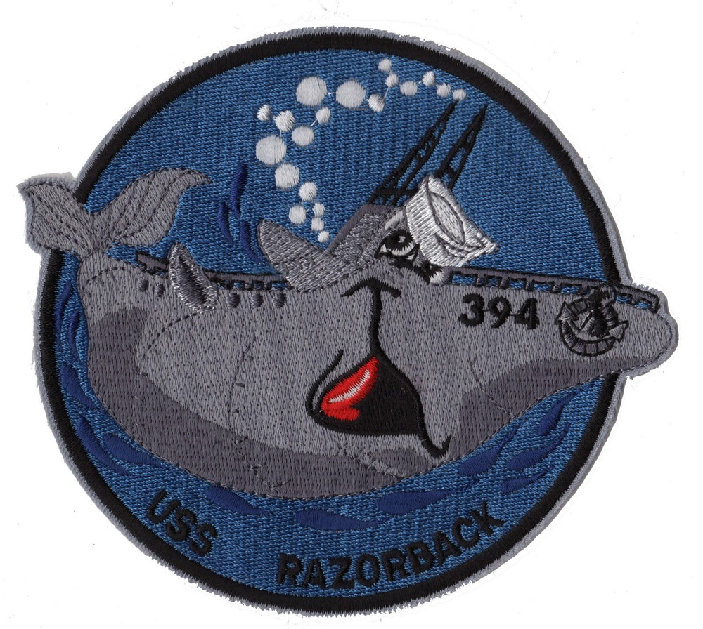 5" Navy USS Razorback USS-394 Patch