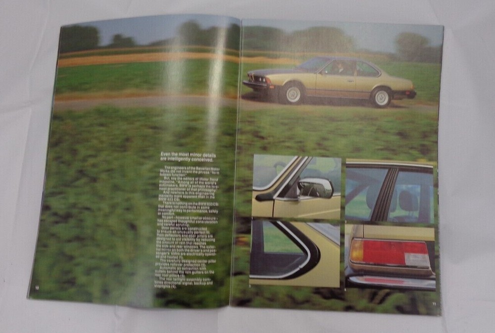 BMW 1981 633 CSI Brochure and technical data Sheet