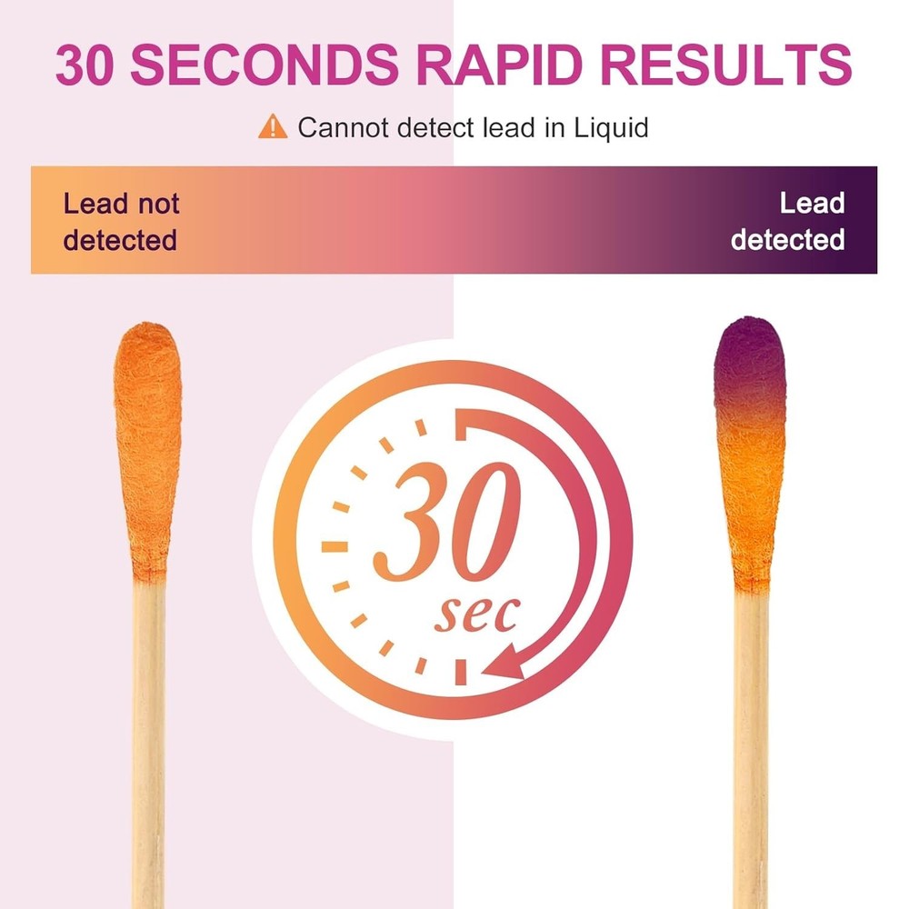 Lead Kit 30 Swabs Enhanced Lead Testing Formulation At Home Lead Paint Kit ...