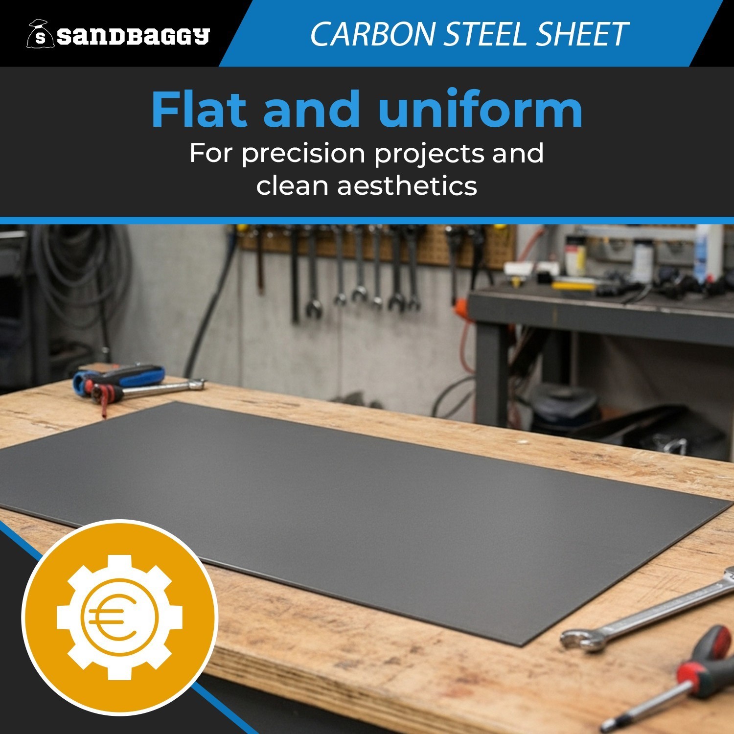 2 ft x 4 ft Cold Rolled Carbon Steel Sheet — 20 Gauge A1008 Plate - Sandbaggy