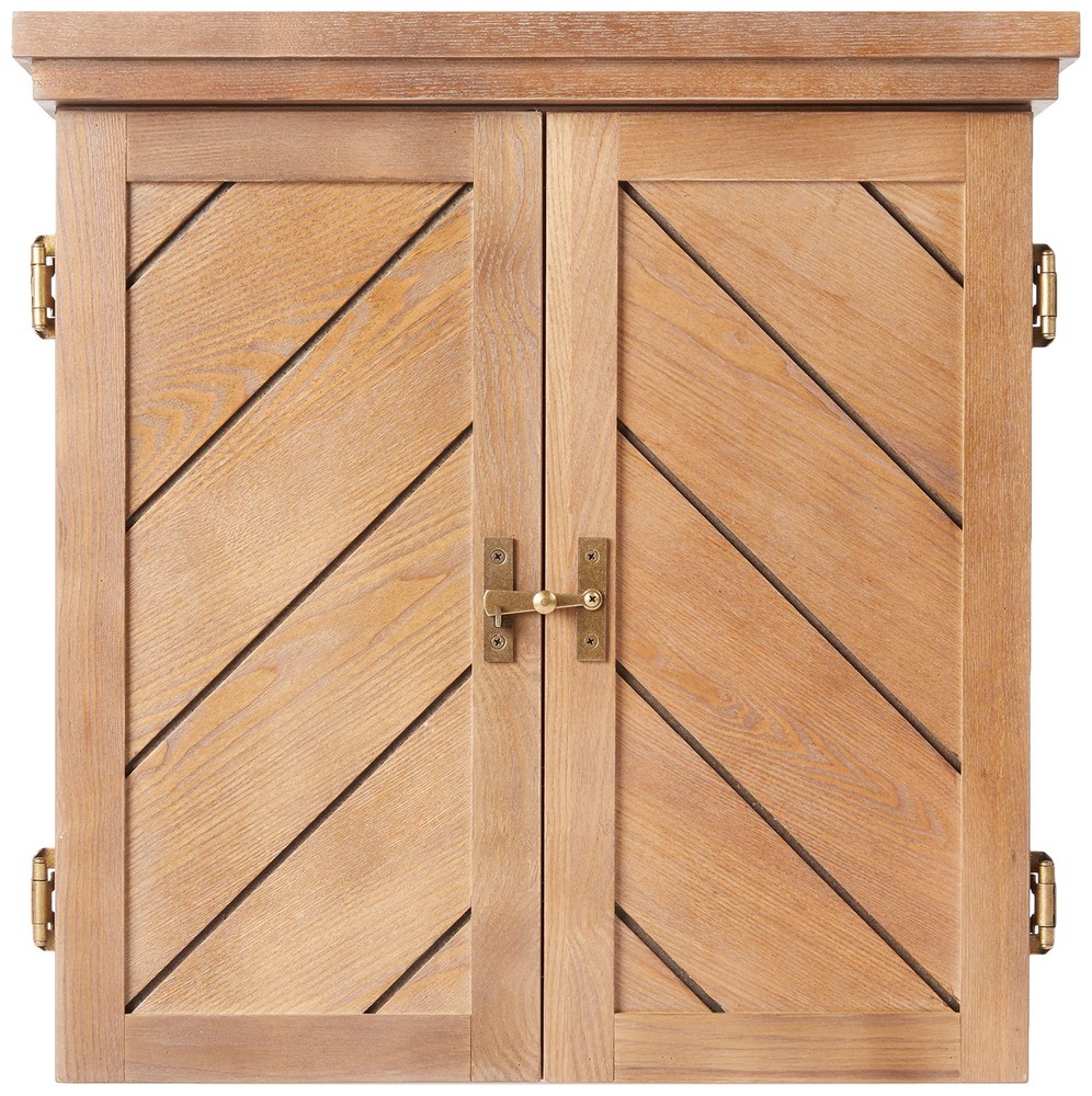 American Legend Charleston Solid Wood Bristle Dartboard Cabinet Set Includes...