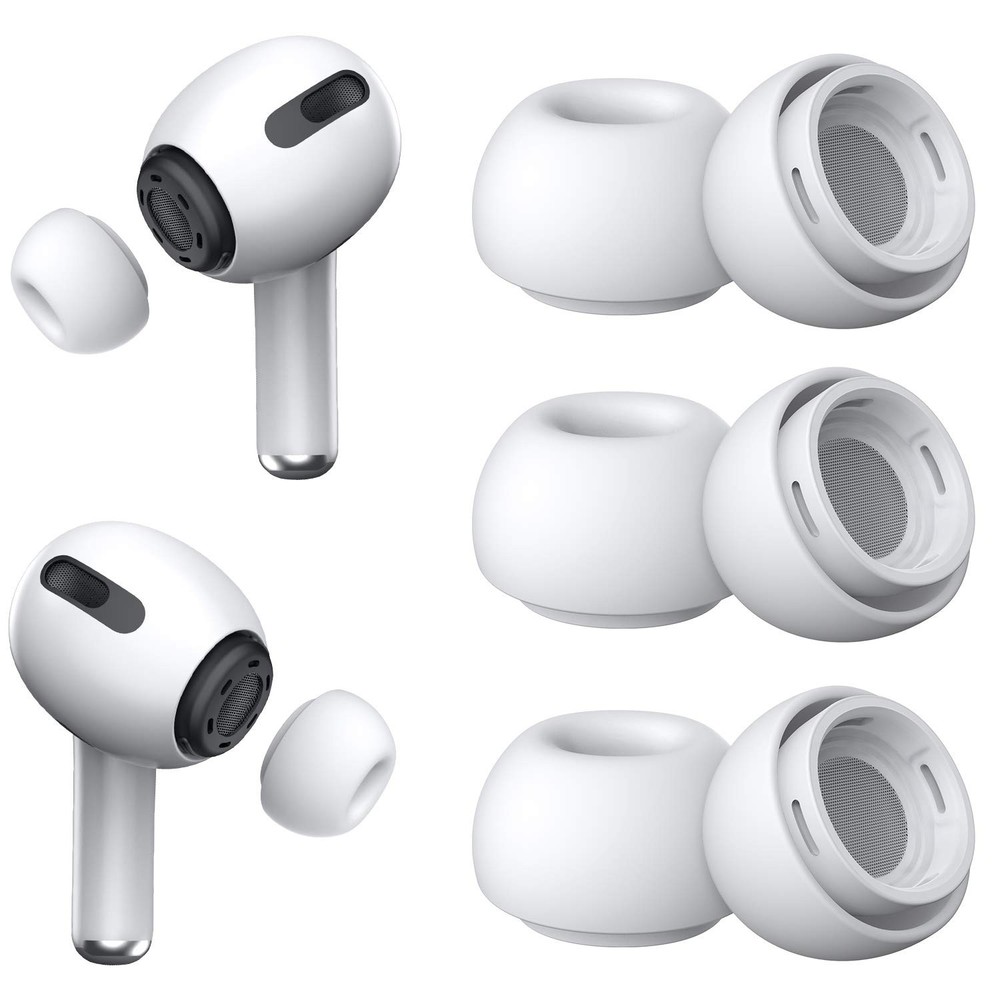 [3 Pairs] Replacement Ear Tips for AirPods Pro 2nd/1st-(Medium), White