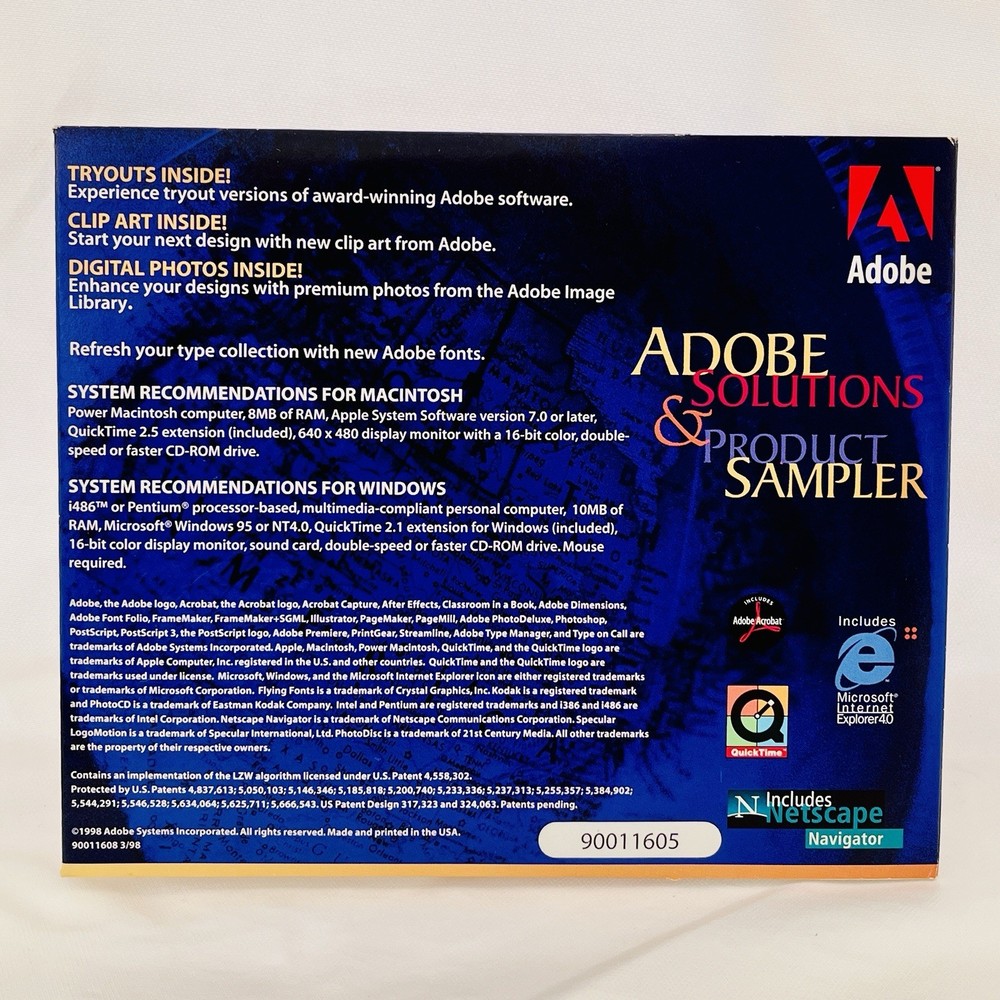 Promotional Adobe Solutions &Product Sampler Tryout Versions Issue One Graphic