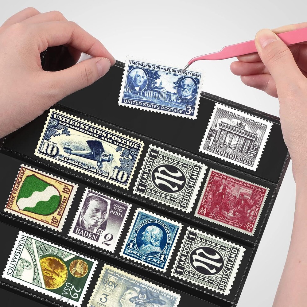 20 Sheets Stamp Pages Collector Stamp Collecting Album Binder Standard