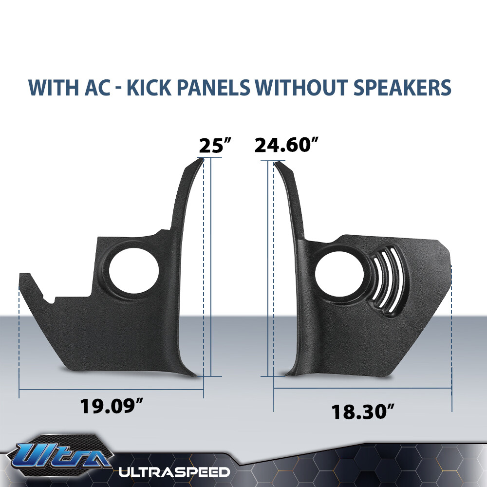 Pair Fit For 1964 Chevy Impala with AC Speaker Kick Panels without Speaker