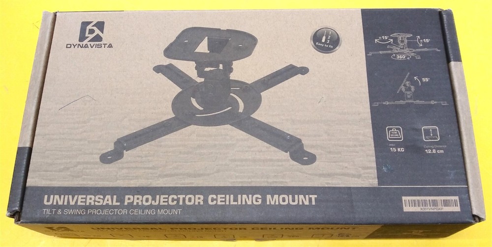 ⭐️⭐️⭐️⭐️⭐️ Dyna Vista Universal Projector Ceiling Mount Black