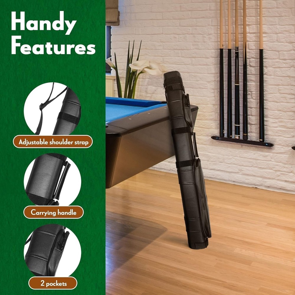 Portable Billiards Cue Cover - Adjustable Strap