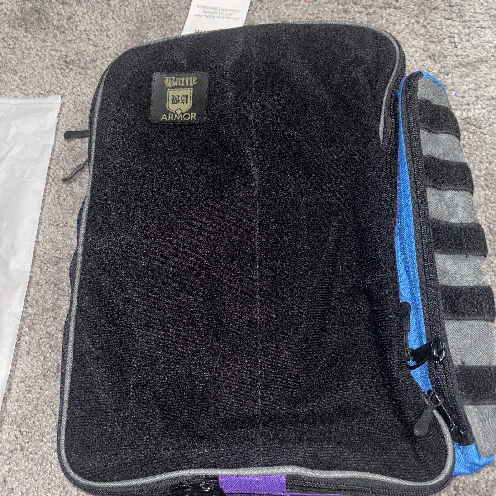 Gladiator Battle Armor Cornhole Backpack for Bags Purple/Cyan 20 bags