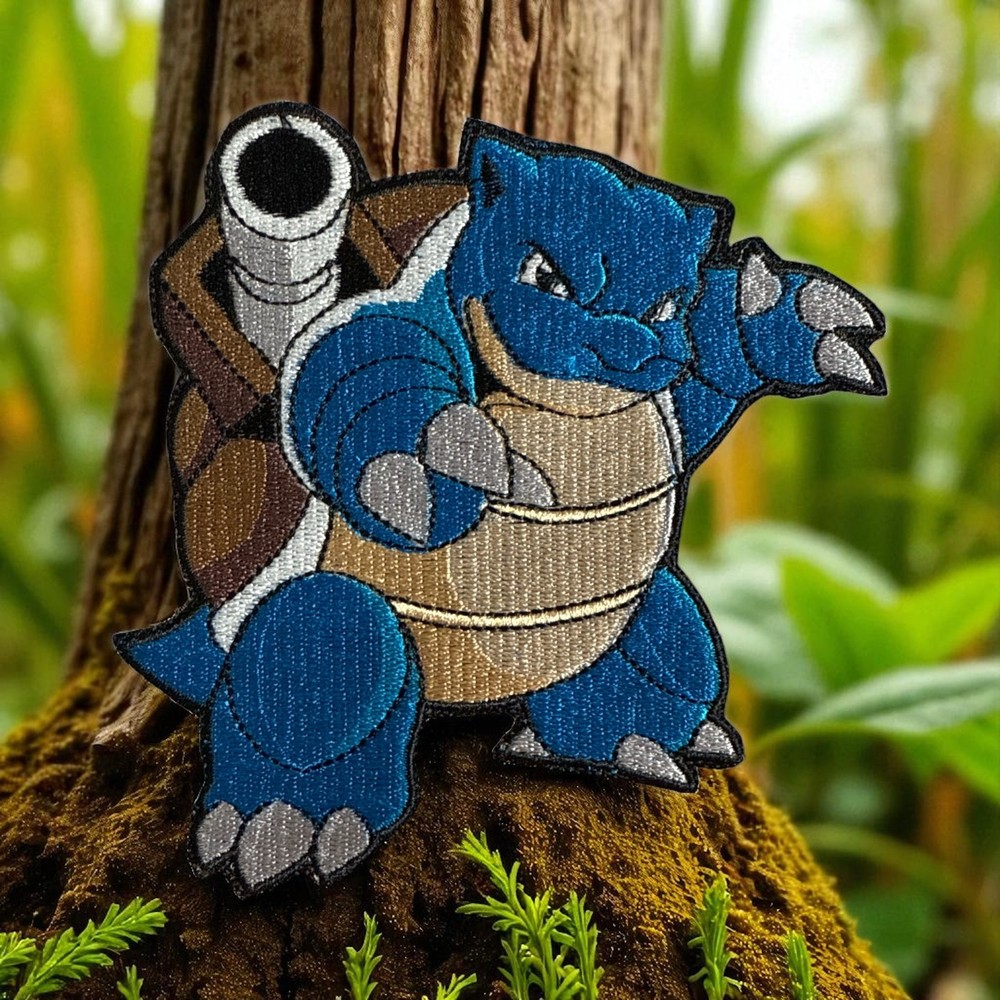 Blastoise Embroidery Patch 4.77 X 4.59