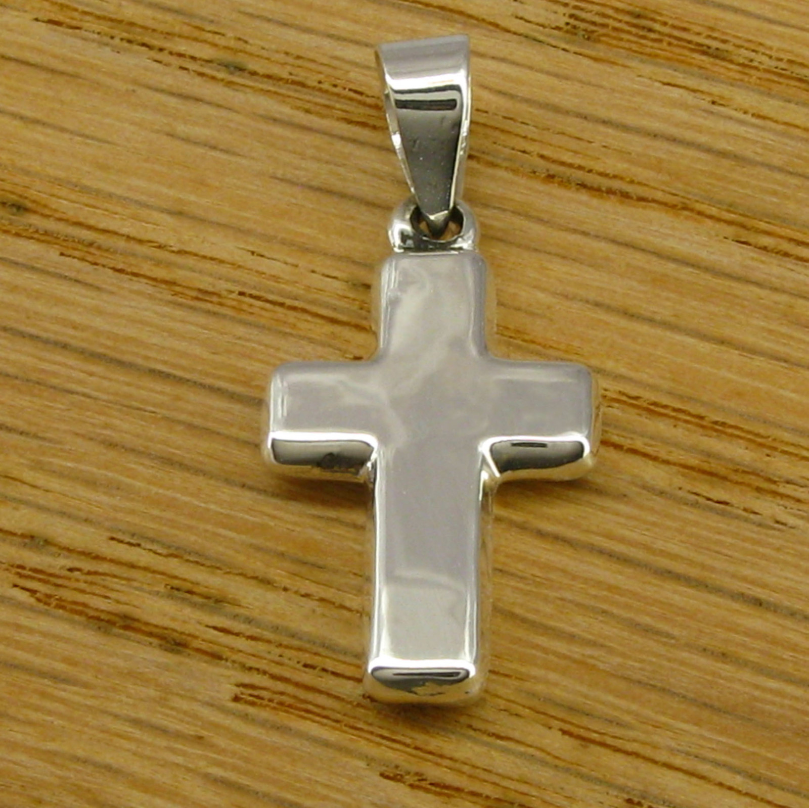 Small THICK Cross Pendant, ALL 925 Sterling Silver - NEW!