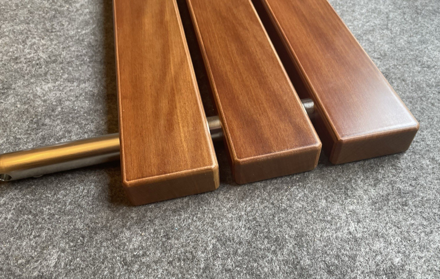 20" Teak Folding Shower Seat Wall Mounted -Chrome