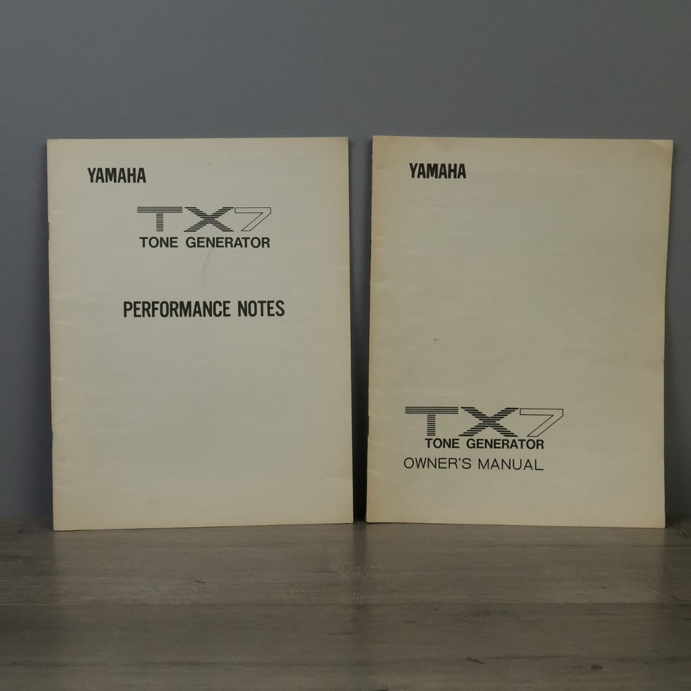 Yamaha TX7 Tone Generator Owner’s Manual & Performance Notes