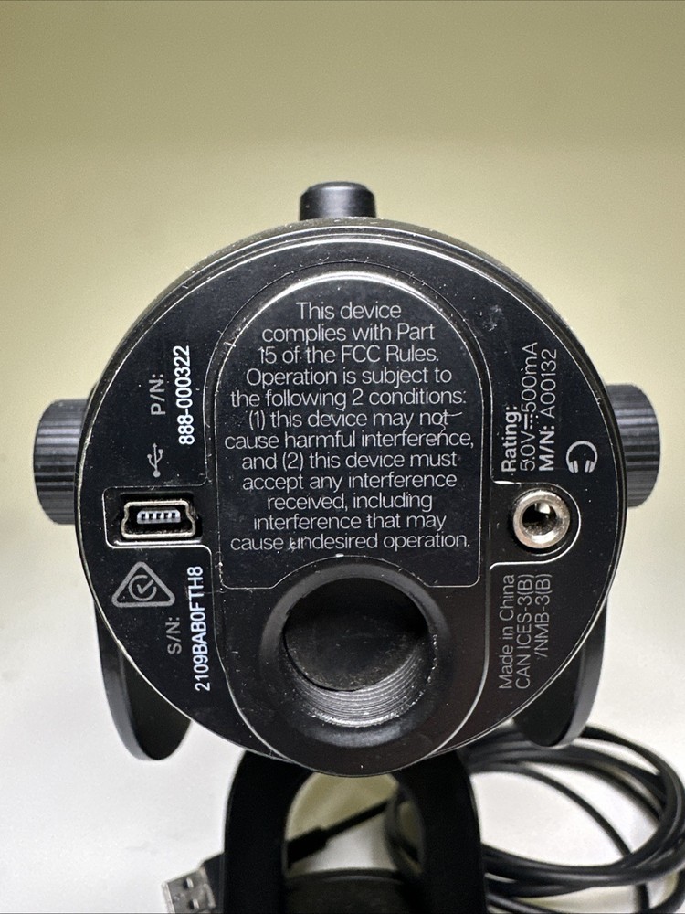 Blue USB Microphone Condenser A00132 w/ Stand & Cable Tested Working