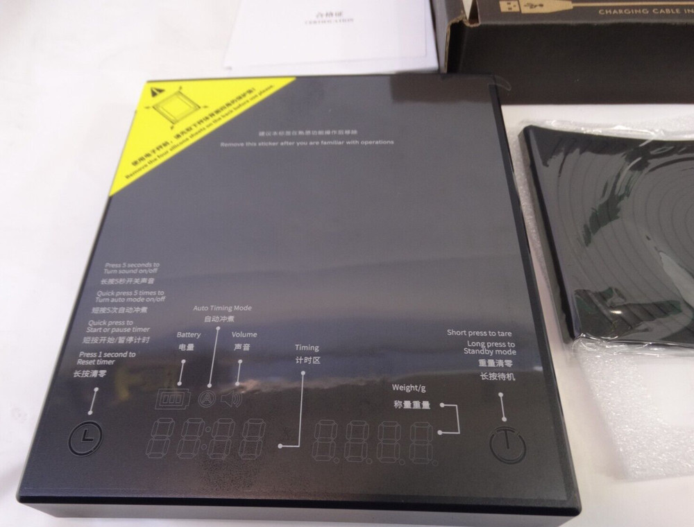 Time More Exclusive Black Mirror Basic+ Coffee Scale