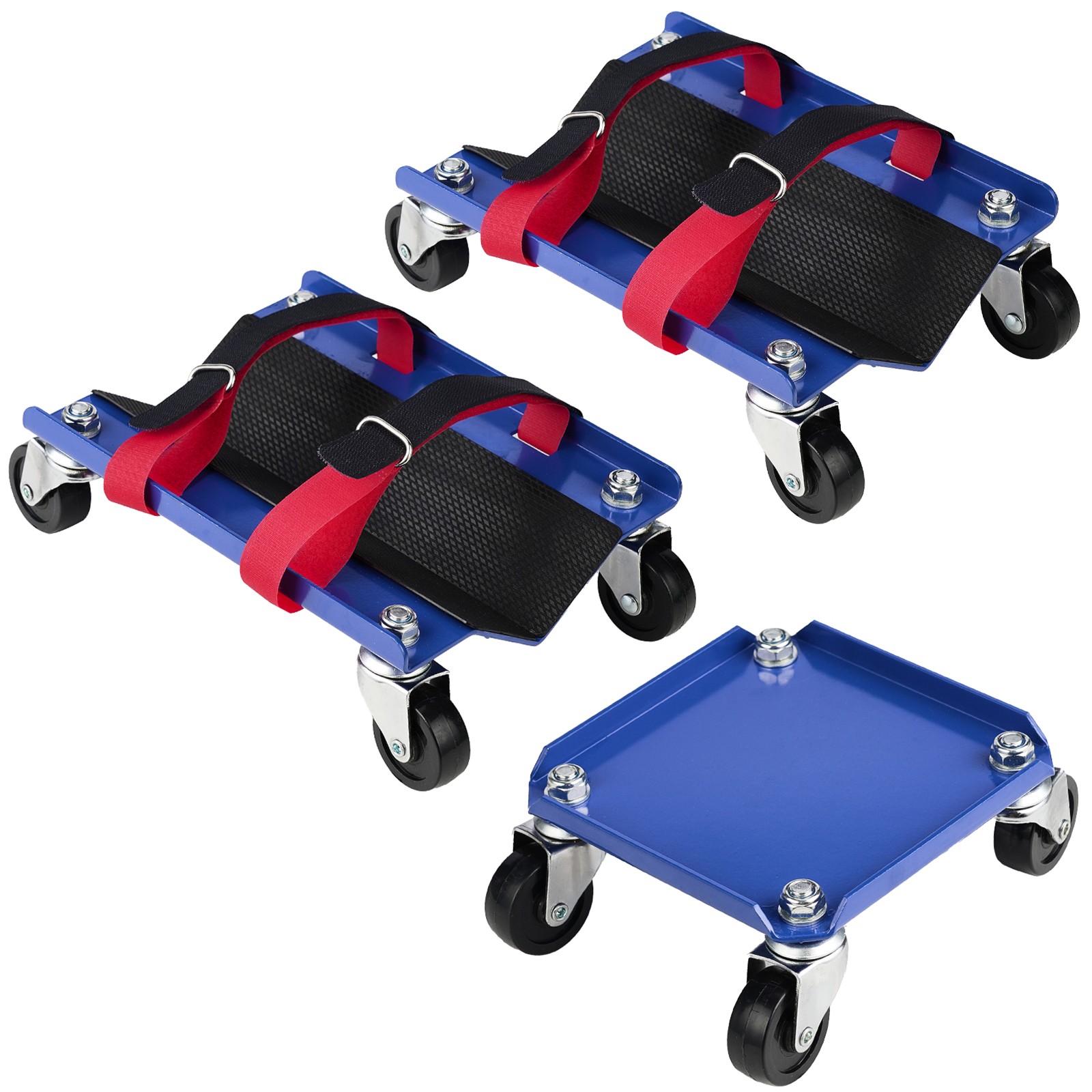 3PCS Snowmobile Dolly System Set 1500 Lbs +12 Wheels Blue