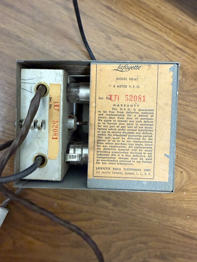 Lafayette Vintage Tester HE61 6 Meter VFO Untested