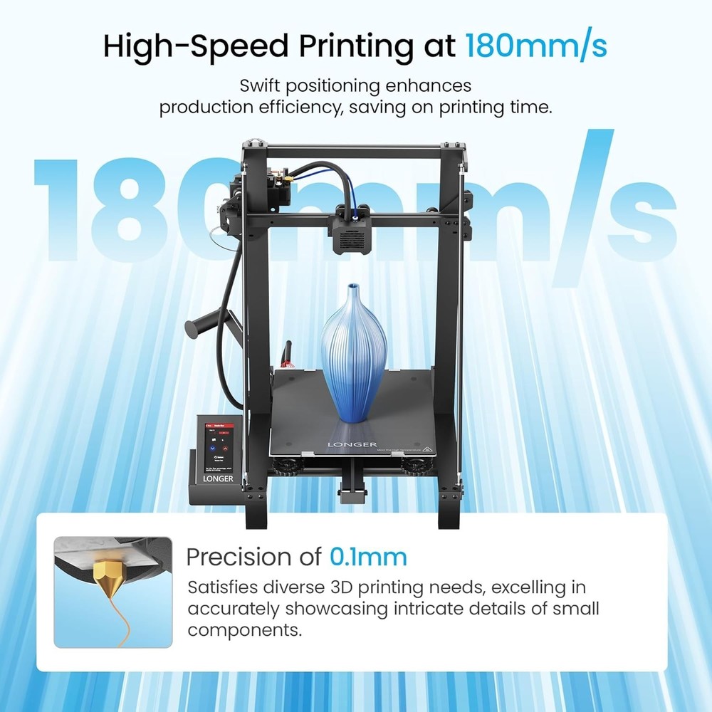 LK5 Pro 3D Printer–FDM Open-Source 3D Printer with TMC2209 Upgraded Motherboard