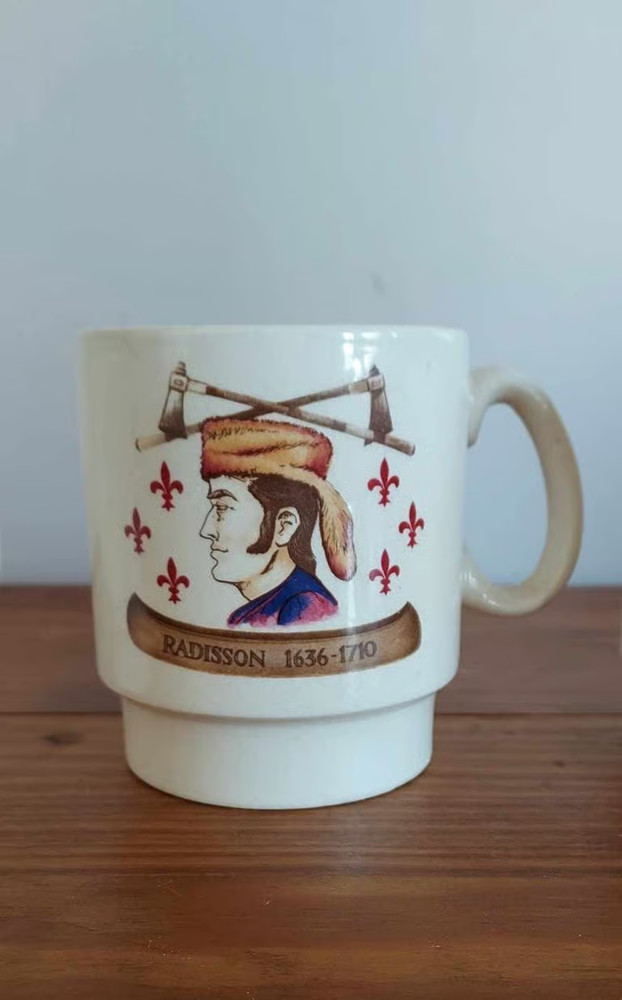 Vintage Quebecoise historical characters Stackable Mug Set.