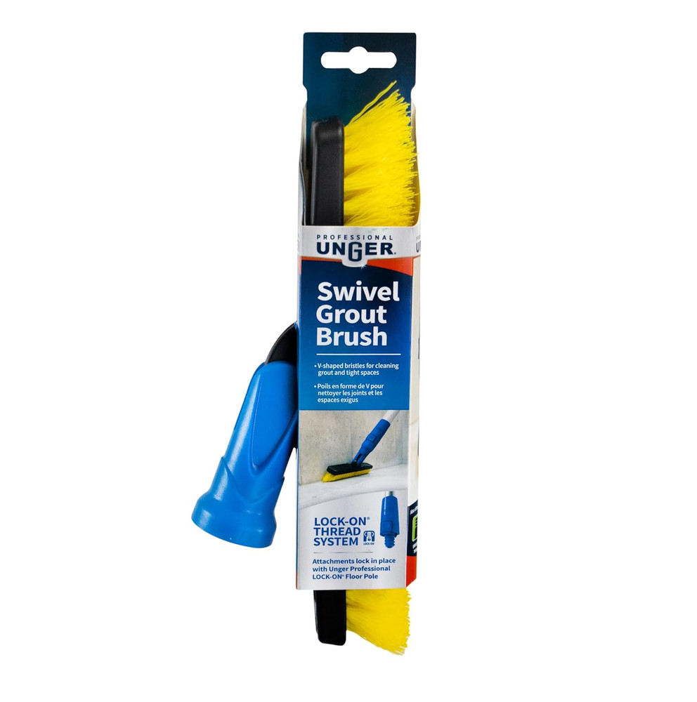 Professional Swivel Grout & Corner Scrub Brush – Compatible with Threaded