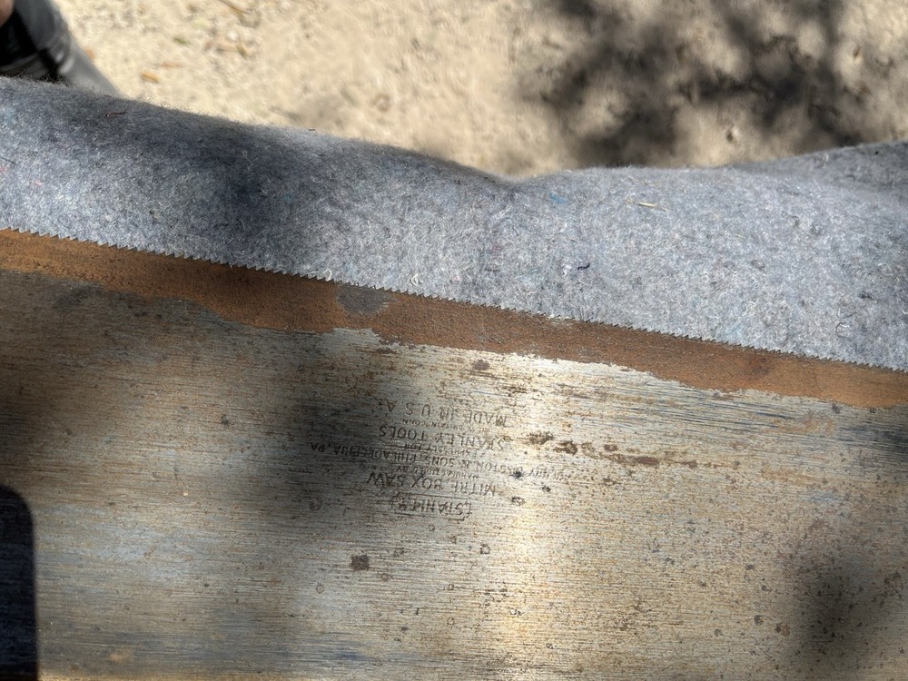 Disston Stanley Miter Box Saw 27 3/4 “ Blade Very Sharp Teeth Nothing Broken
