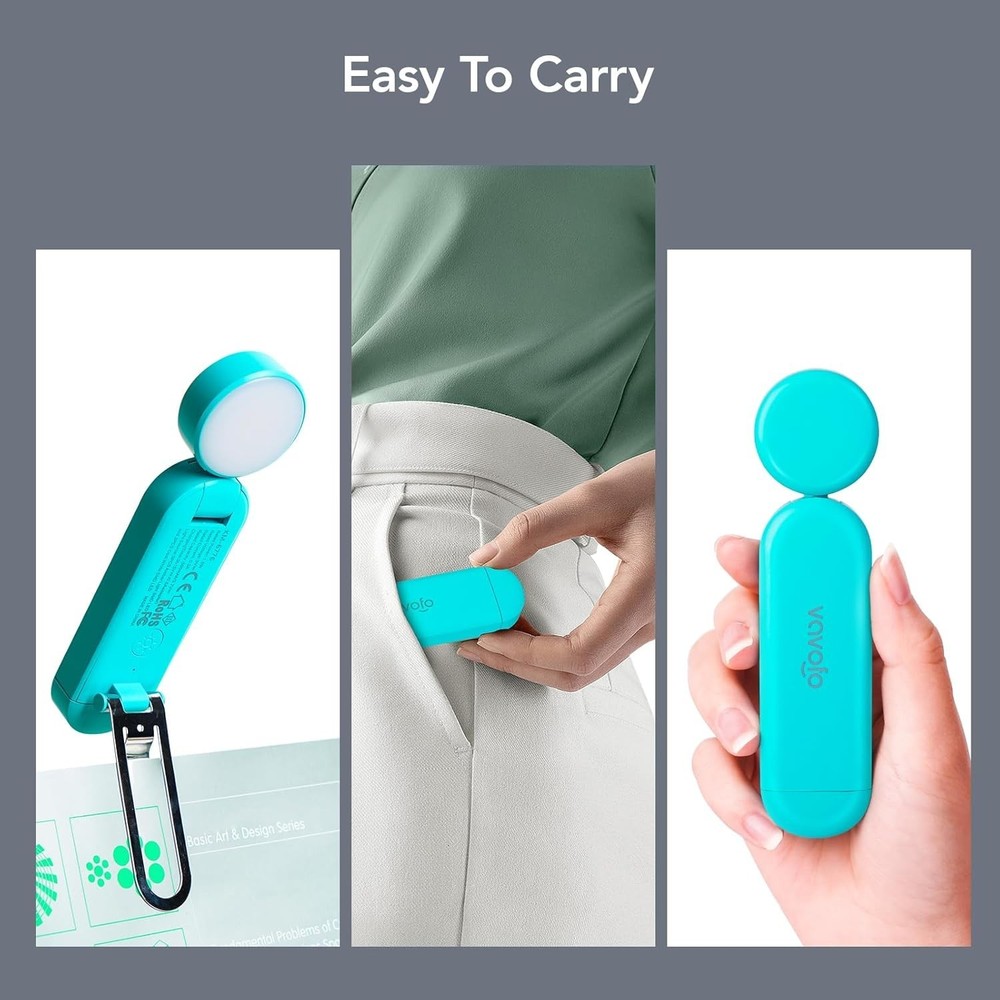 VAVOFO USB Rechargeable Book Light, Amber Blue Light Blocking