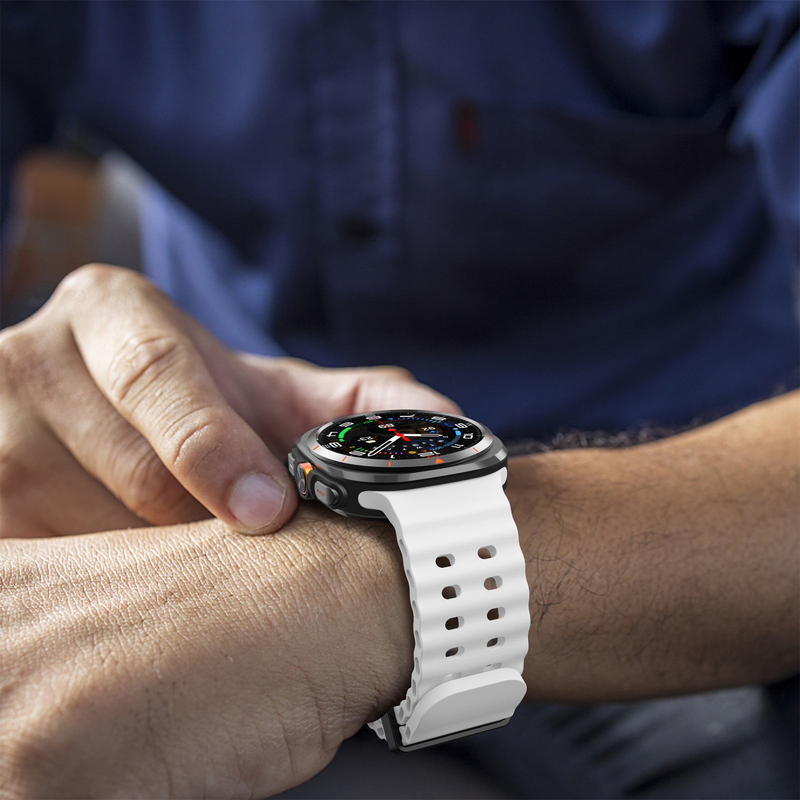 NEW Sport Soft Silicone Band for Samsung Galaxy Watch 7 Ultra 47mm NO Gaps Strap