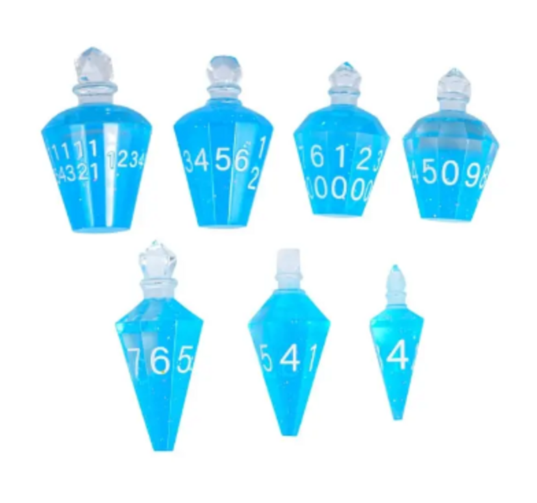 💙💙 Mana Potion DnD Dice Set | Dungeons and Dragons | 7 Dice RPG